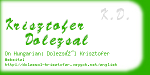 krisztofer dolezsal business card